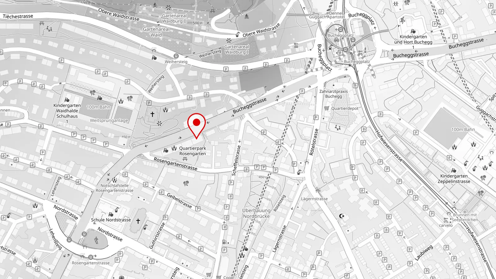 Lageplan Bucheggstrasse 12